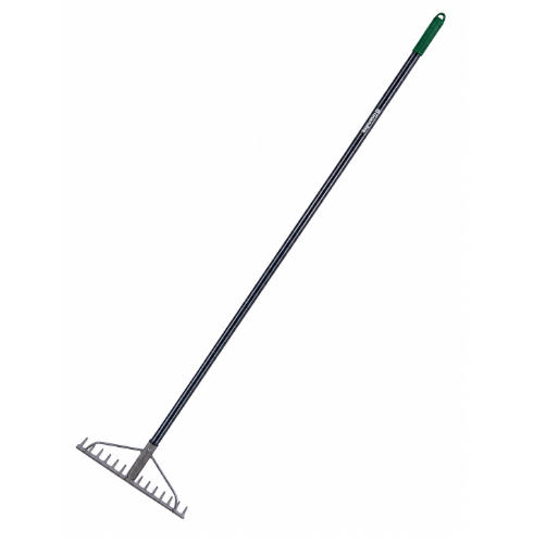 63211 Long Fiberglass Handle Garden Rake 14T-GroundHog Tools