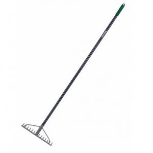 63211 Long Fiberglass Handle Garden Rake 14T-GroundHog Tools